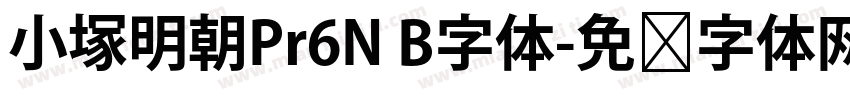 小塚明朝Pr6N B字体字体转换
